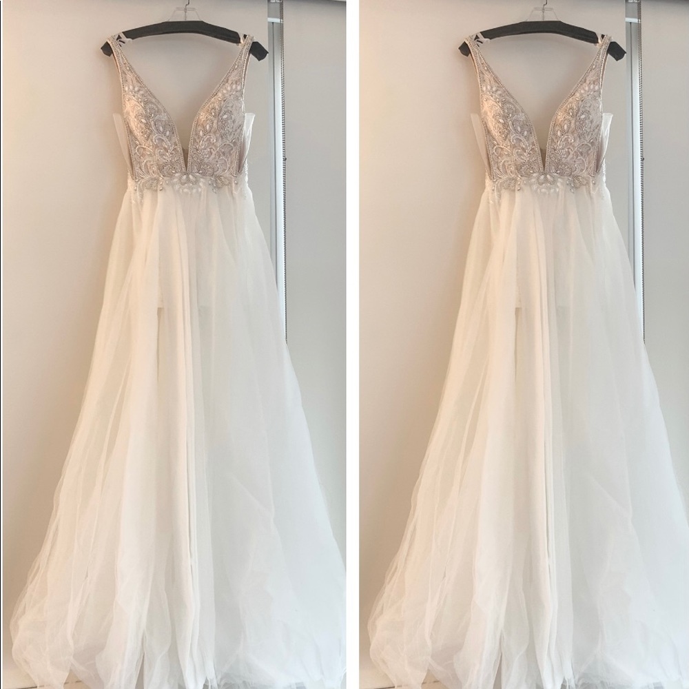 Beaded to white shorts gown